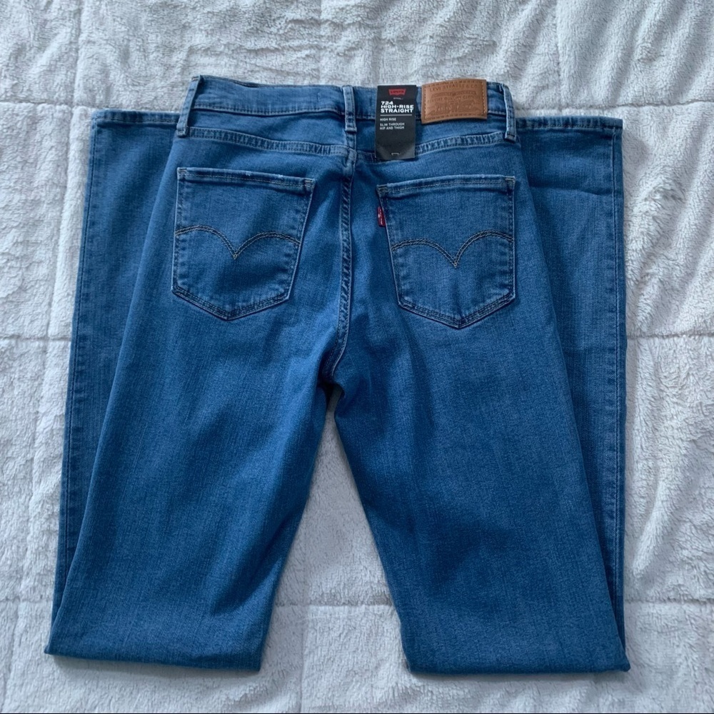 Levi's Women's High Rise Jeans - Blue - Picture 7 of 8